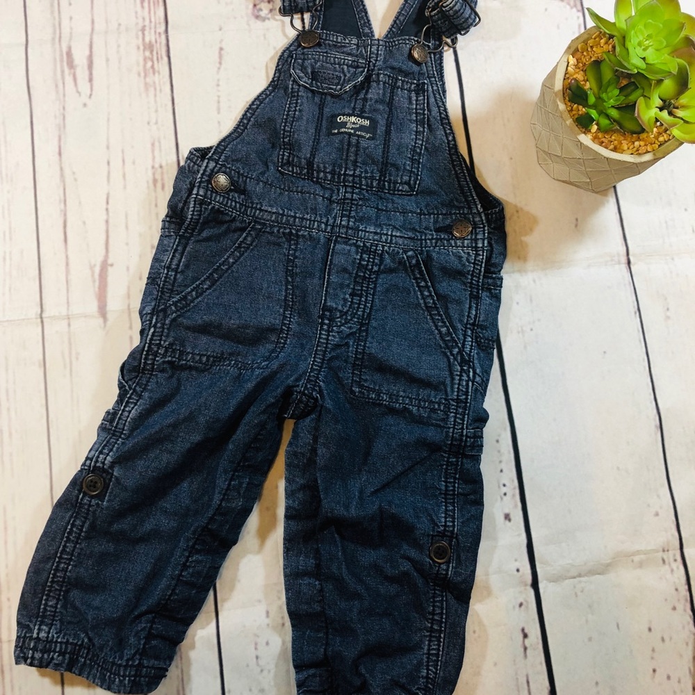 Baby overalls dark wash